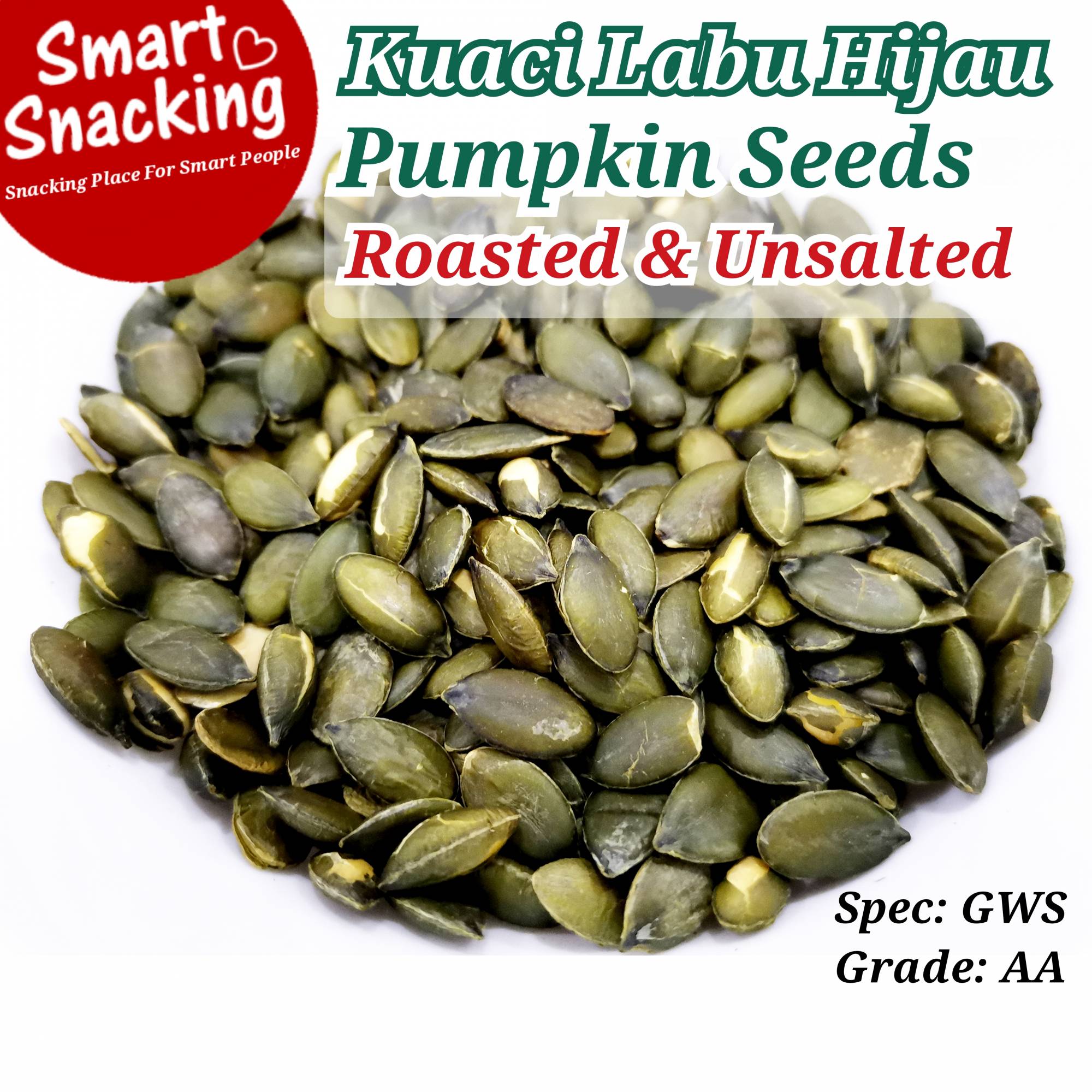 SMART SNACKING [Roasted] Pumpkin Seed Kernels Benih Labu Fresh